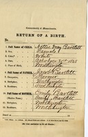 Birth certificate - Nettie May Bartlett, October 31, 1868