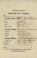 Birth certificate: Nellie Anna Sanderson, Dec. 6, 1868