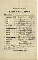 Birth certificate, George Wilber Clapp, July 13, 1868