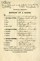 Birth certificate: George Taylor Dodge, February 5, 1868