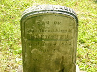 Leonard cemetery tombstone - Feakes Map Row B, No. 1