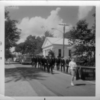 Bicentennial Parade - Russell Fire Team and Fire Truck Marching