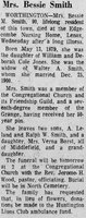 Bessie Smith obituary 1969